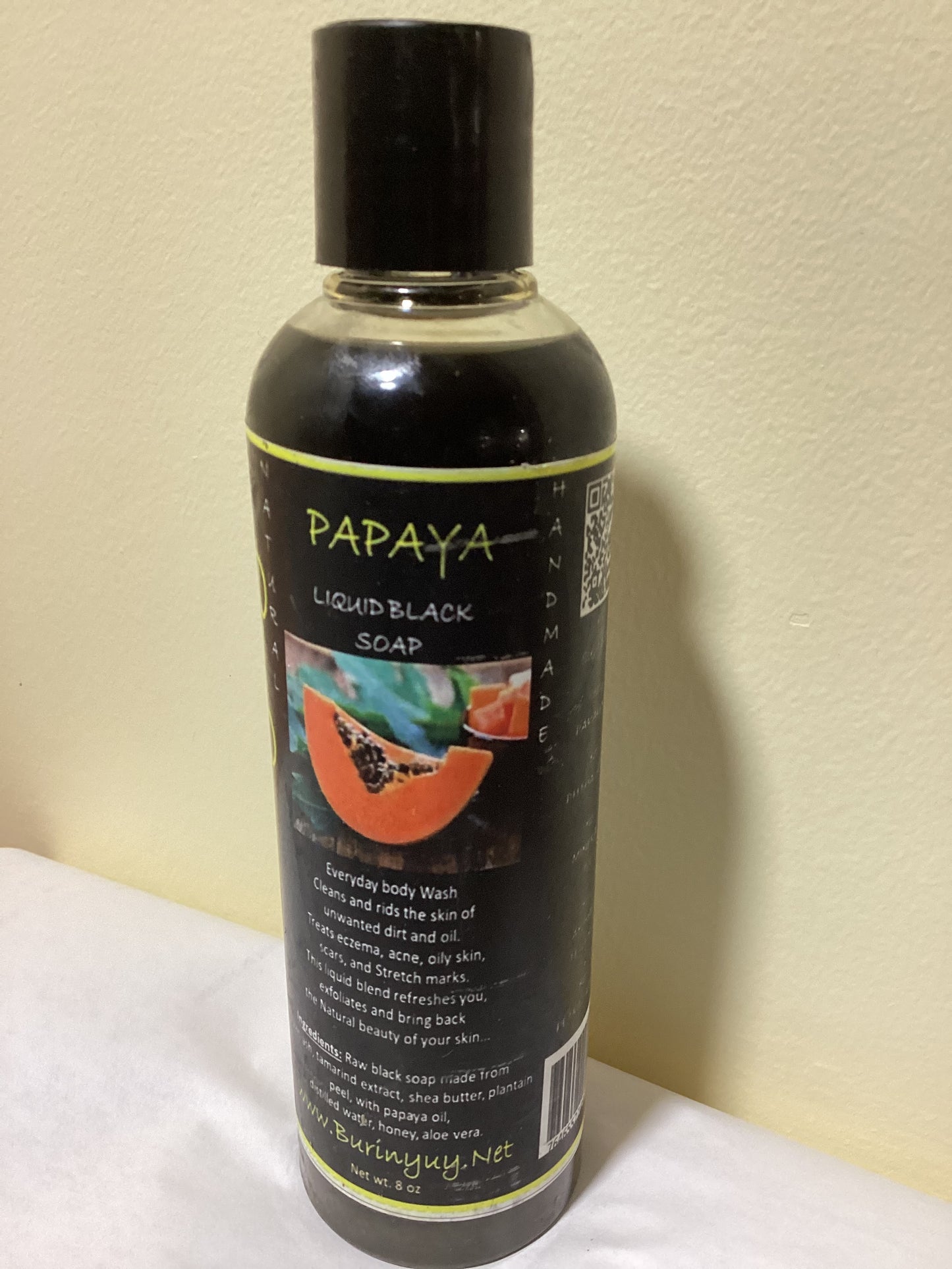 Liquid  African Black Soap papaya scented