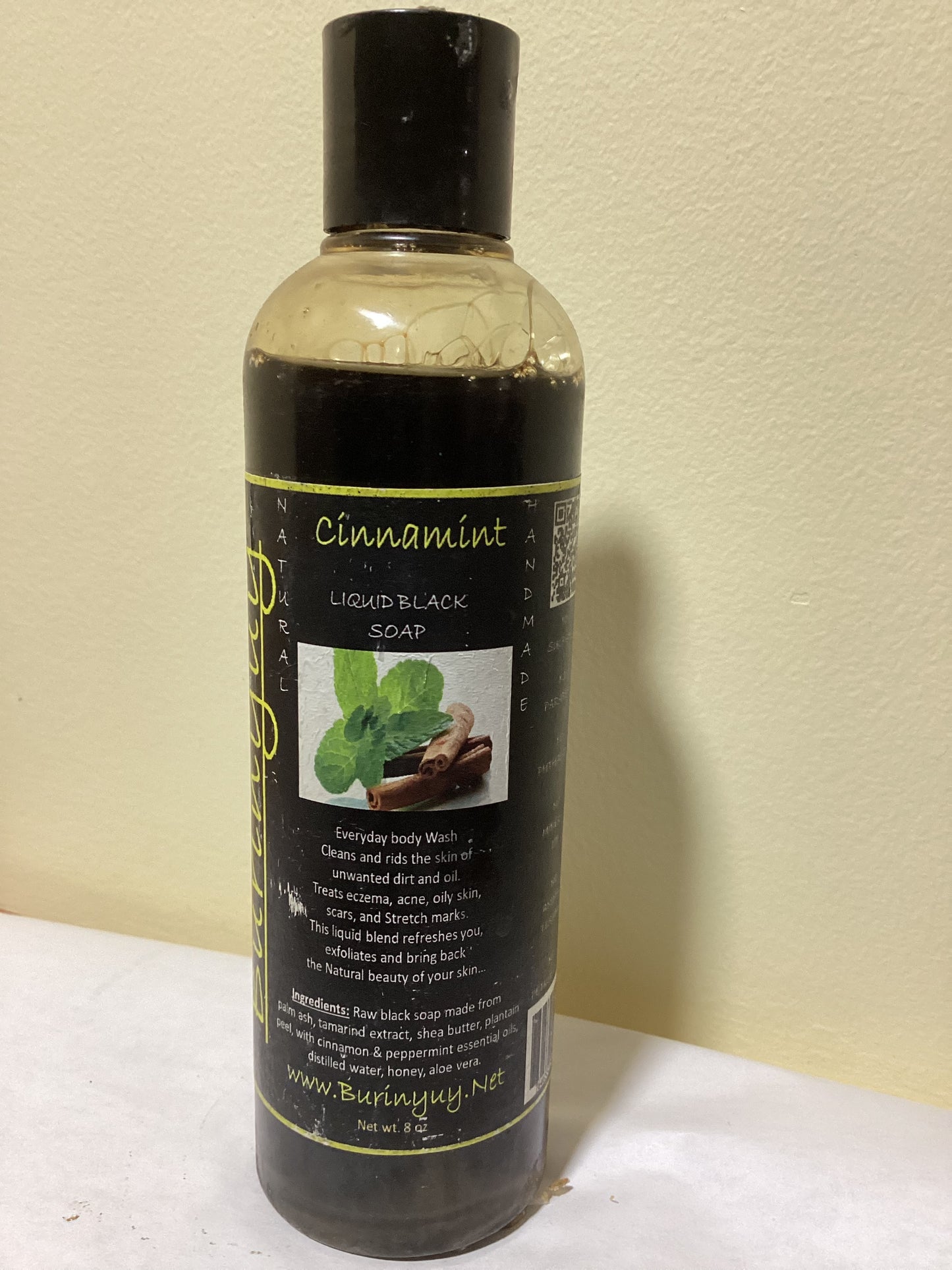 Liquid African Black Soap Cinnamint scented