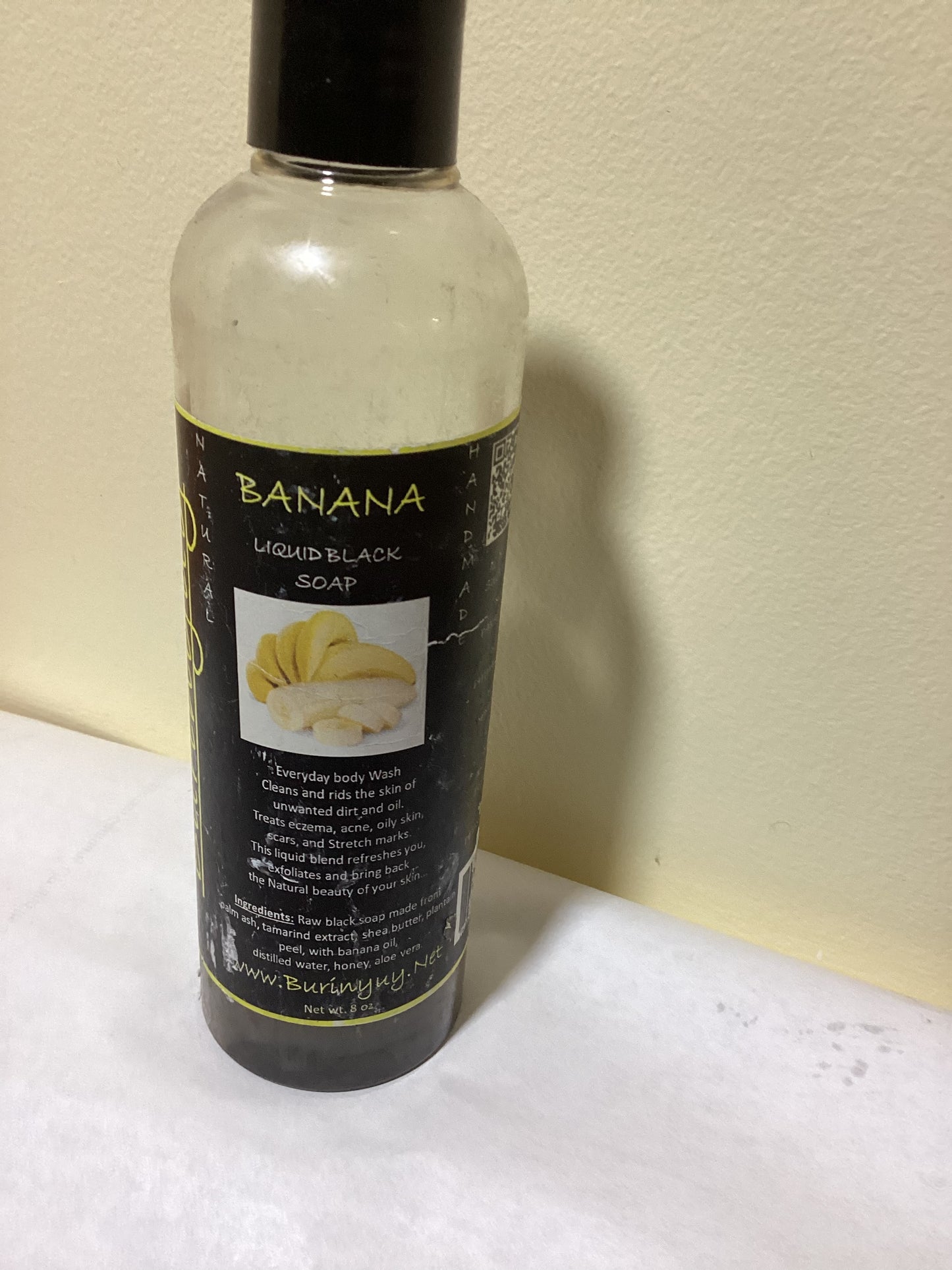 Liquid  African Black Soap Banana scented
